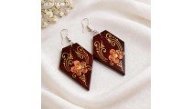 New Collection Painting Wood Earrings Premium Design